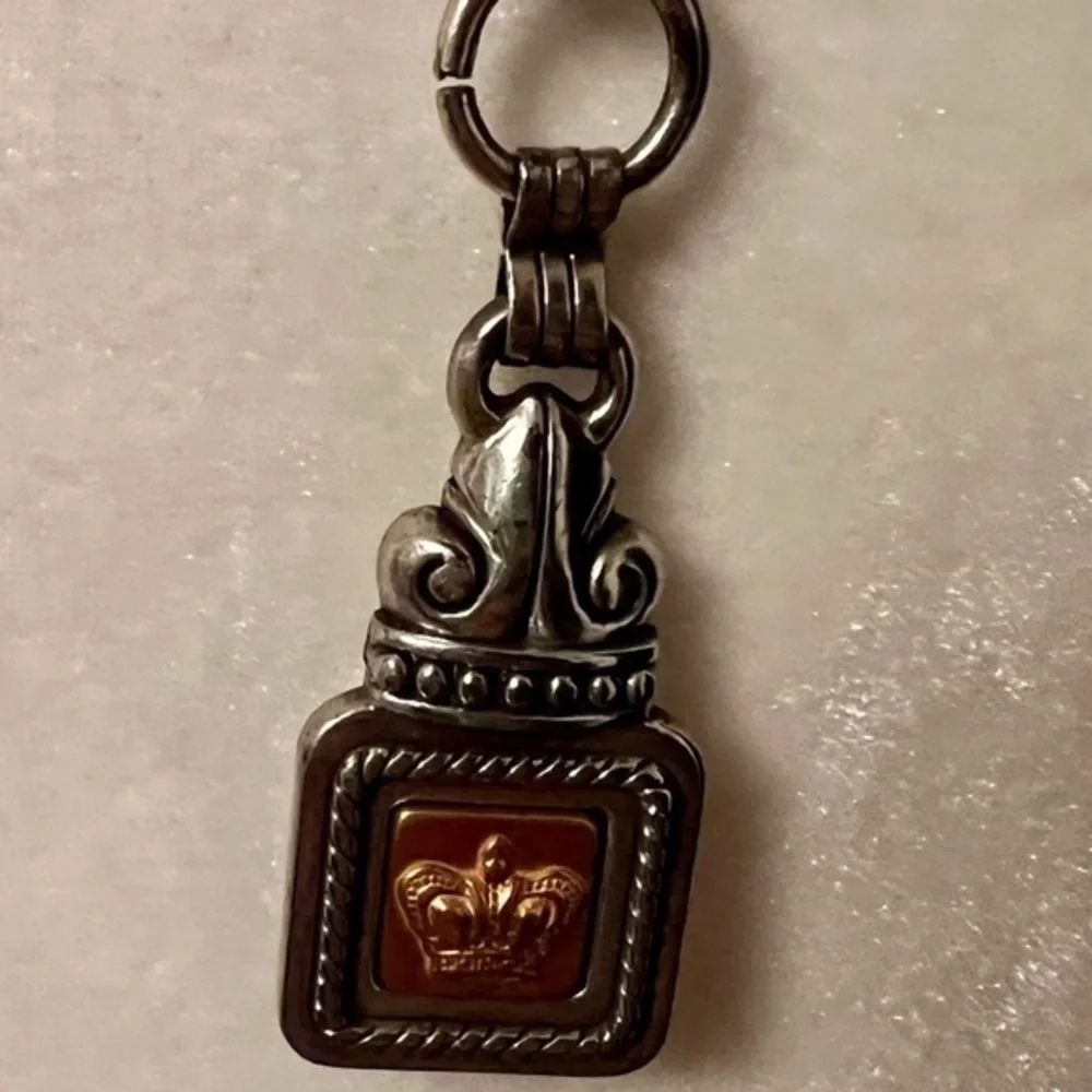 Vintage 1996 Brighton Museum Collection Cameo & Crown Belt brown silver gold